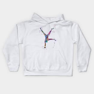 Gymnastic balance on one hand Kids Hoodie